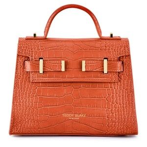 Teddy Blake Ava 9 inch croco dark orange NWT